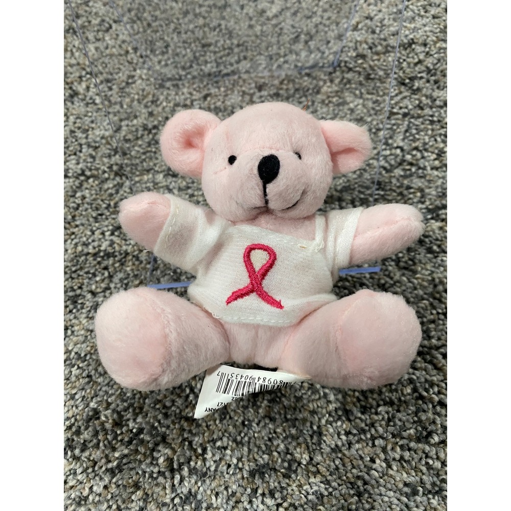 Oriental Trading Pink Breast Cancer Awareness Ribbon Plush Teddy Bear M-006/1382